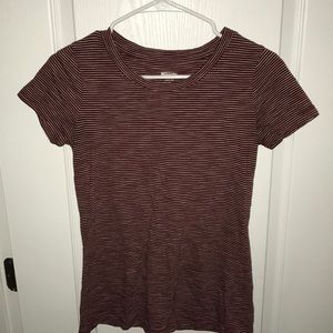 Maroon and White Striped Shirt!!